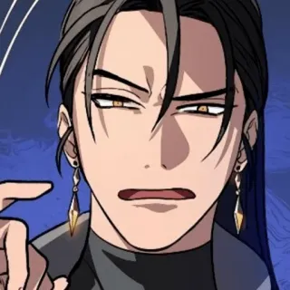💥 homem, desenho animado, bravo, rosto, personagem, ilustração, anime telegram sticker