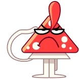 🫡 버섯, 화난, 만화, 스티커 telegram sticker