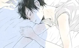 💤 アニメ, 睡眠, 悲しい, 少年 telegram sticker
