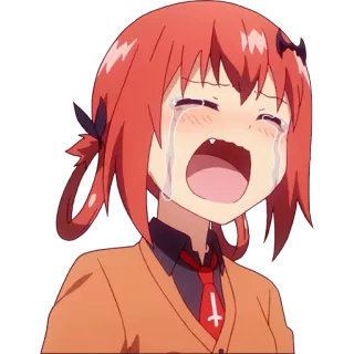 😢 Satania Gabriel DropOut anime, demon, crying, sad, girl, Satania, Gabriel DropOut telegram sticker