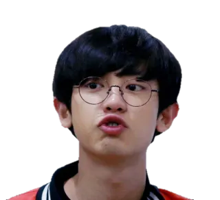 😗 person, man, face, glasses, Asian telegram sticker