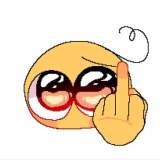 💖 emoji, ngón giữa, xúc phạm, cử chỉ telegram sticker