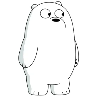 😶 Ice Bear We Bare Bears Мультфильм, Медведь, Белый медведь, Мы обычные медведи, Животное telegram sticker
