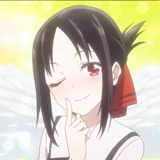 😉 Kaguya Shinomiya Kaguya-sama: Love Is War Аниме, Кагуя, Кагуя-сама, Любовь это война, Милый, Подмигивание, Персонаж telegram sticker