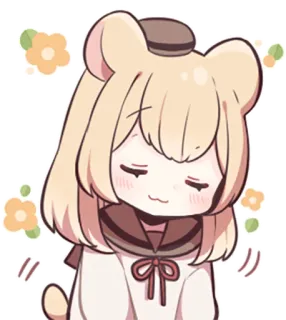 😌 Anime, Kartun, Lucu, Kawaii, Beruang, Binatang, Chibi telegram sticker