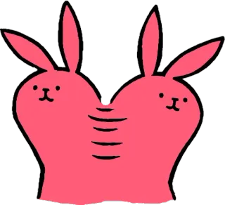 😜 Hase, rosa, Tier, Cartoon, niedlich, Häschen whatsapp sticker