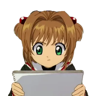 🎈 Sakura Kinomoto Cardcaptor Sakura anime, Cardcaptor Sakura, Sakura Kinomoto, cartone animato, disegno, ragazza telegram sticker