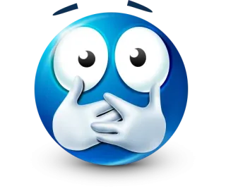 🤩 Emoji, Azul, Silencio, Secreto, Shhh, Boca tapada whatsapp sticker