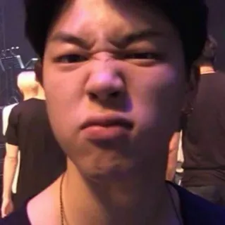 ☺ portrait, facial expression, person, face, Asian, man telegram sticker