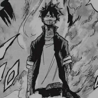⚡️ Dabi My Hero Academia 다비, 나의 히어로 아카데미아, 애니메이션, 만화, 빌런, 불, 캐릭터 telegram sticker