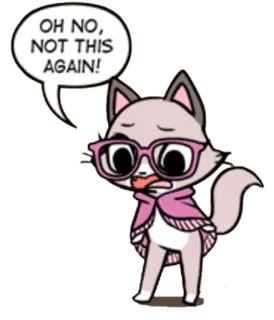 🙄 OH NO, NOT THIS AGAIN! gato, desenho animado, adesivo, expressão telegram sticker