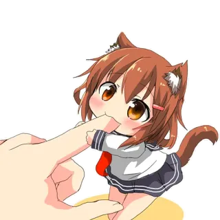 ☺️ anime, cat girl, kawaii, manga, cute telegram sticker