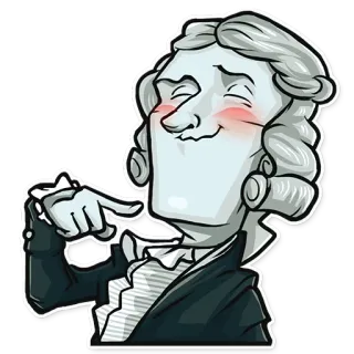 ☺️ dessin animé, personnage historique, illustration, personnage, aristocrate telegram sticker