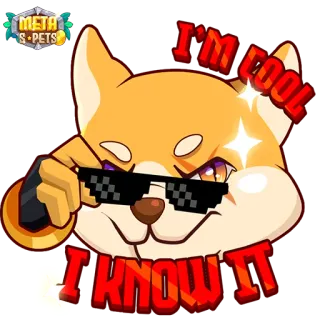 😎 I'M COOL
I KNOW IT Hund, Meme, Cool, Sonnenbrille, Verpixelt, Meta S Haustiere telegram sticker