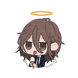 🤍 Anime, Chibi, Sorvete, Fofo, Anjo, Halo telegram sticker