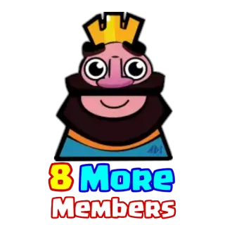 😍 8 More Members clash royale, rey, miembros, juego, juego móvil whatsapp sticker