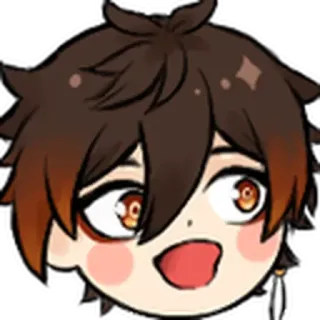 😮 Zhongli Genshin Impact anime, genshin impact, zhongli, video game, chibi telegram sticker