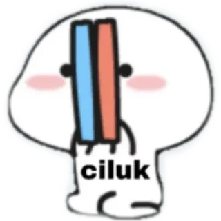🙈 ciluk cute, cartoon, sticker, ciluk telegram sticker