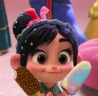 🍓 Vanellope von Schweetz Wreck-It Ralph Dibujos animados, Postre, Helado, Vanellope, Ralph el demoledor telegram sticker