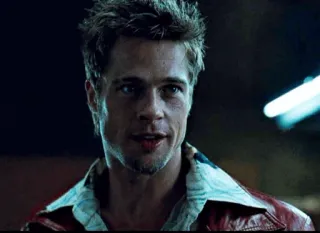 👊 Tyler Durden Fight Club Film, Brad Pitt, Fight Club, Tyler Durden, Kultfilm telegram sticker