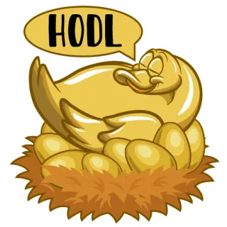 👁 HODL HODL, 오리, 계란, 둥지, 암호화폐, 투자, 황금 telegram sticker