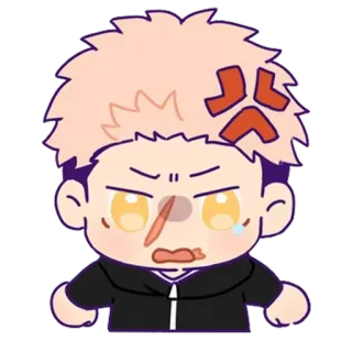 😡 Yuji Itadori Jujutsu Kaisen Anime, Mangá, Sticker, Jujutsu Kaisen, Yuji Itadori, bravo whatsapp sticker