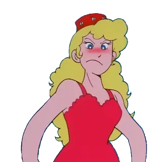 😤 Dibujos animados, Enojada, Mujer, Personaje telegram sticker