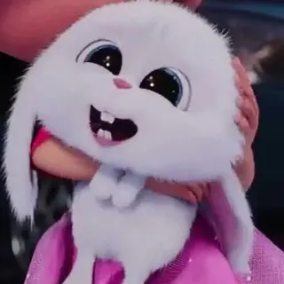 😐 Snowball The Secret Life of Pets conejo, mascota, animal, lindo, dibujo animado, caricatura telegram sticker