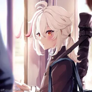 💠 @FUSHULEONG0 anime, manga, illustration, portrait, school uniform, character, art whatsapp sticker