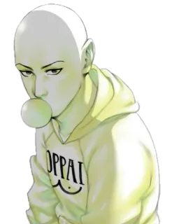 🤠 OPPAI Аниме, Персонаж, Мужчина, Oppai, Жвачка telegram sticker