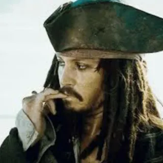 👀 Jack Sparrow Pirates of the Caribbean pirate, captain, sparrow, johnny depp, movie, adventure telegram sticker