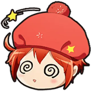 🩸 Anime, Rote Blutzelle, Cells at Work, Charakter, Süß, Benommen, Kawaii whatsapp sticker