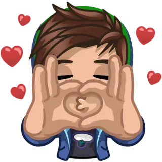 😘 dessin animé, coeurs, amour, geste telegram sticker