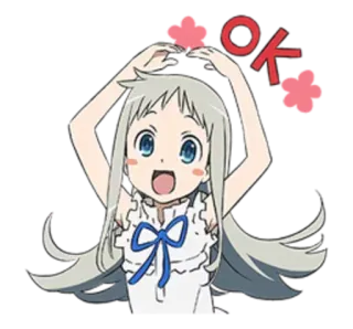 👌 OK anime, ok, adesivo, desenho animado, menina, fofo, ok telegram sticker