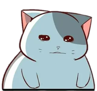 😸 แมว, น่ารัก, เศร้า, สัตว์, การ์ตูน, สติกเกอร์ whatsapp sticker