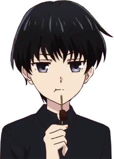 😑 Ritsu Sohma Fruits Basket Аниме, Персонаж, Еда, Fruits Basket, Рицу Сома telegram sticker