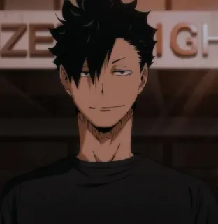 🌟 Kuroo Tetsurou Haikyuu!! anime, manga, Kuroo Tetsurou, Haikyuu!!, volleyball, character telegram sticker