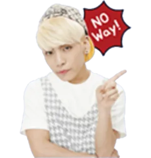 🙅 NO Way! нет, не может быть, несогласие, отказ, kpop, человек, не одобряю whatsapp sticker