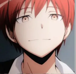 ✨ Karma Akabane Assassination Classroom anime, character, manga, student, red hair telegram sticker