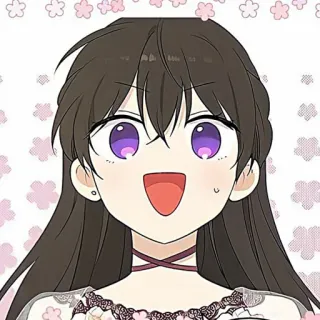🥢 Fille anime, Dessin animé, Mignon, Féminin, Joyeux telegram sticker