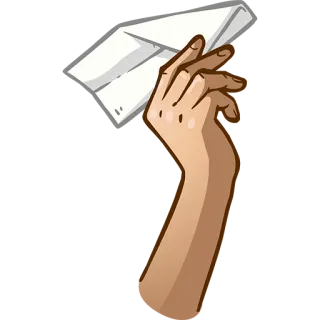 ✈ hand, letter, envelope, mail, communication, delivery telegram sticker