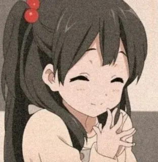 😊 anime, ragazza, cartone animato, sorriso, carino telegram sticker