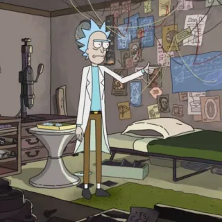 🛸 Rick Sanchez Rick and Morty rick and morty, cartoon, adult swim, wissenschaft, science fiction telegram sticker