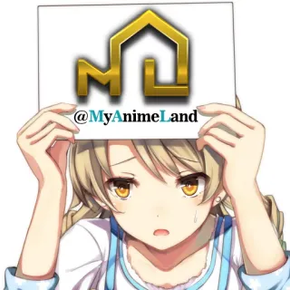 👻 @MyAnimeLand anime, cartoon, logo, MyAnimeLand, manga, cute, girl telegram sticker