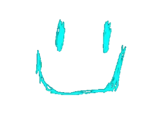 🤩 Smiley, Emoji, Hell, Blau, Abstrakt telegram sticker