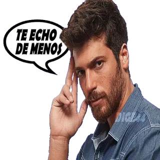 🤍 TE ECHO DE MENOS pria, berpikir, spanyol, aku merindukanmu whatsapp sticker