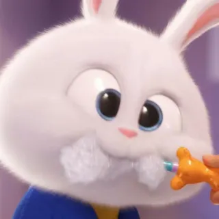 🐰 Snowball The Secret Life of Pets coniglio, bianco, carino, animale, cartone animato, Pets - Vita da animali whatsapp sticker