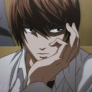 🌟 Light Yagami Death Note anime, death note, light yagami, manga, character telegram sticker
