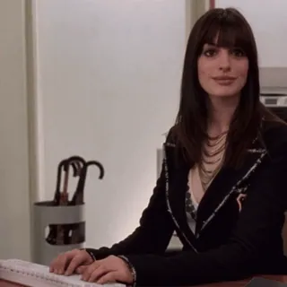 😀 Andy Sachs The Devil Wears Prada woman, anne hathaway, movie, fashion, office, workplace telegram sticker
