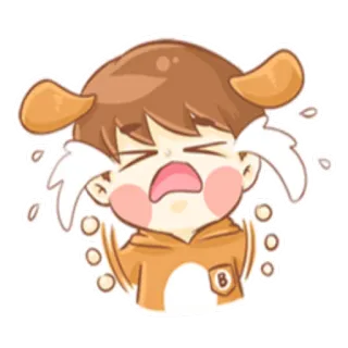 😭 chorando, triste, anime, mangá, lágrimas, menino, desenho animado, adesivo telegram sticker